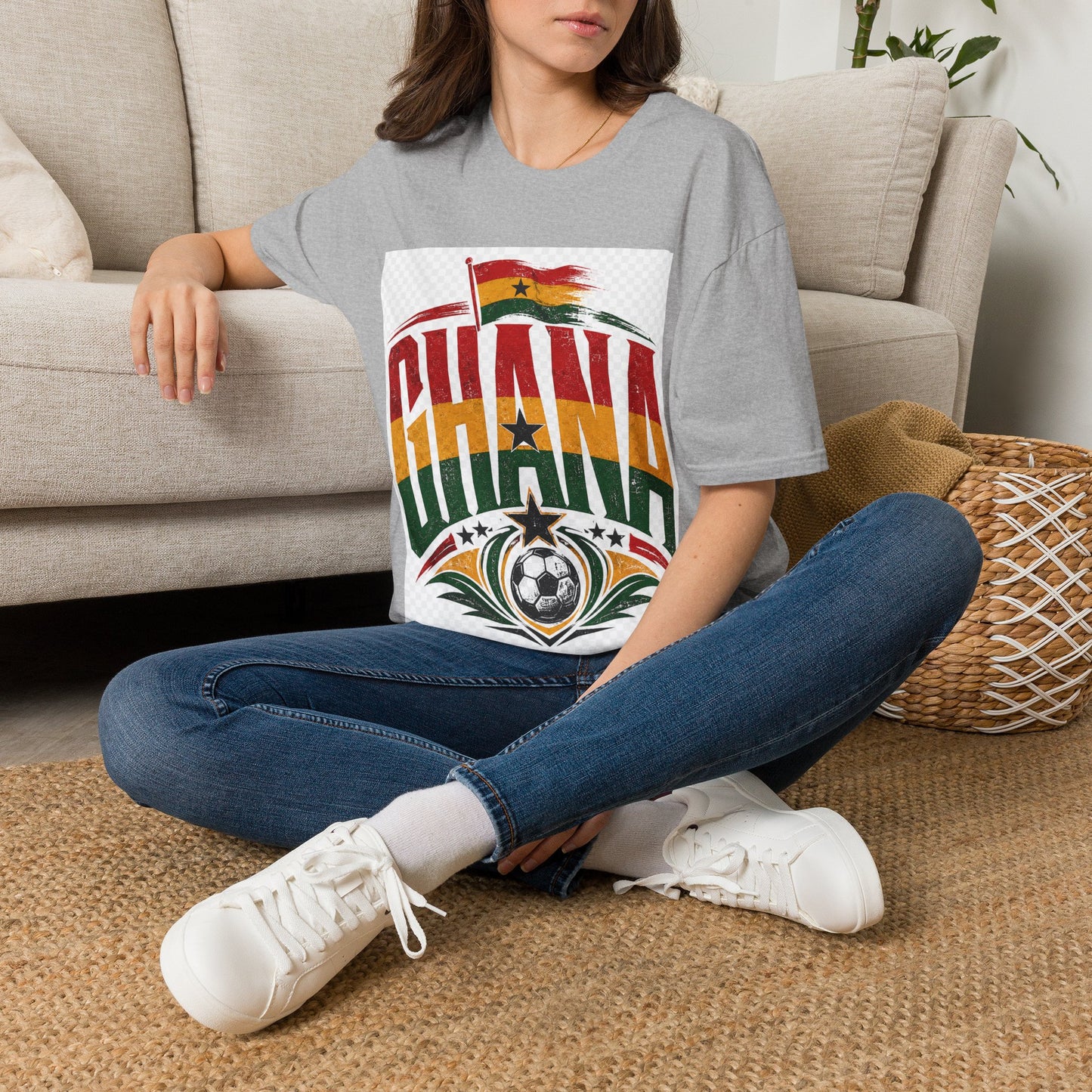 Ghana Flag Soccer T-Shirt — Retro Ghana Pride Football Tee