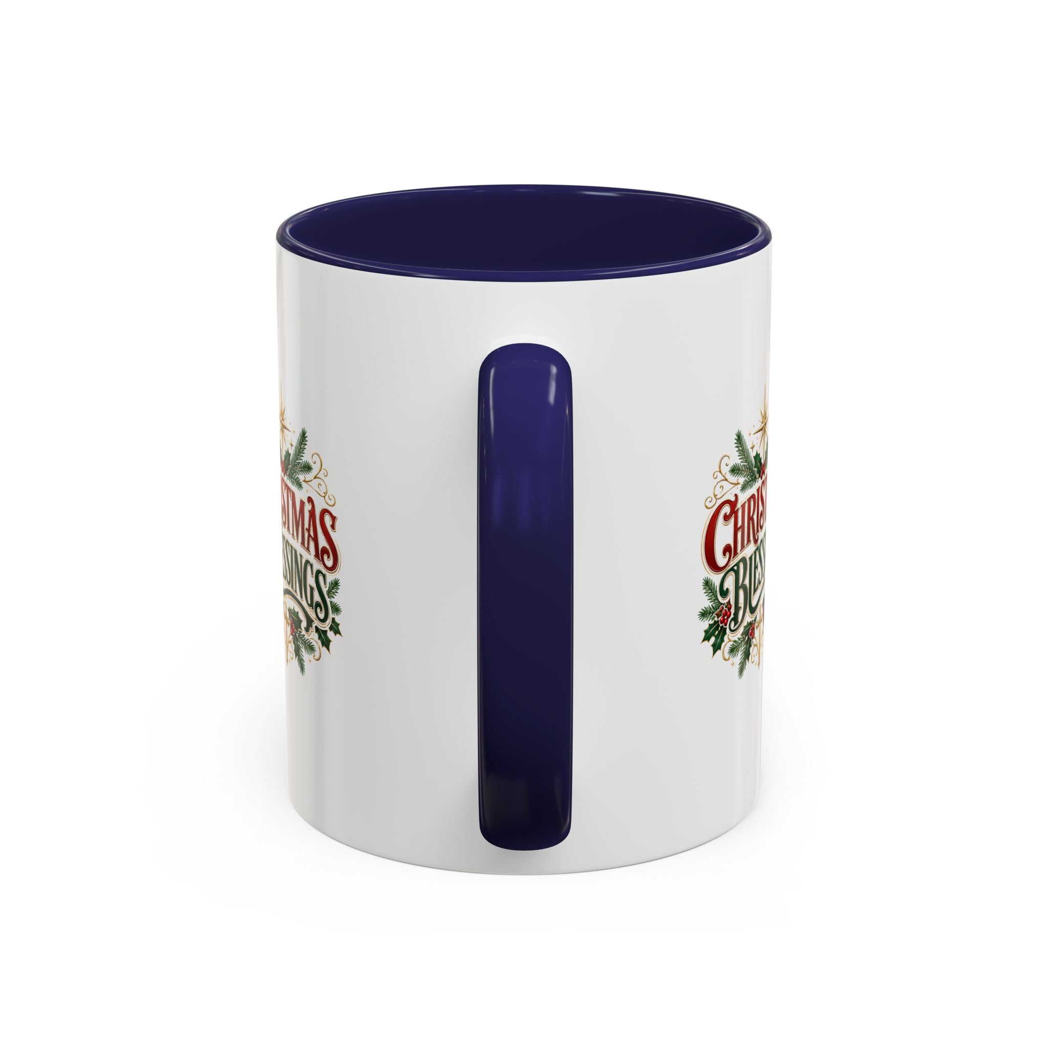 Christmas Blessings Accent Coffee Mug – Festive Holiday Tea & Coffee Cup