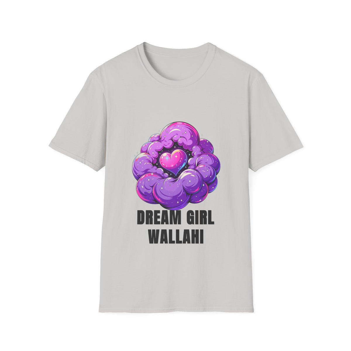 Dream Girl Wallahi T-Shirt — Cute Purple Heart Cloud Graphic Tee - Trending Now - August 2026