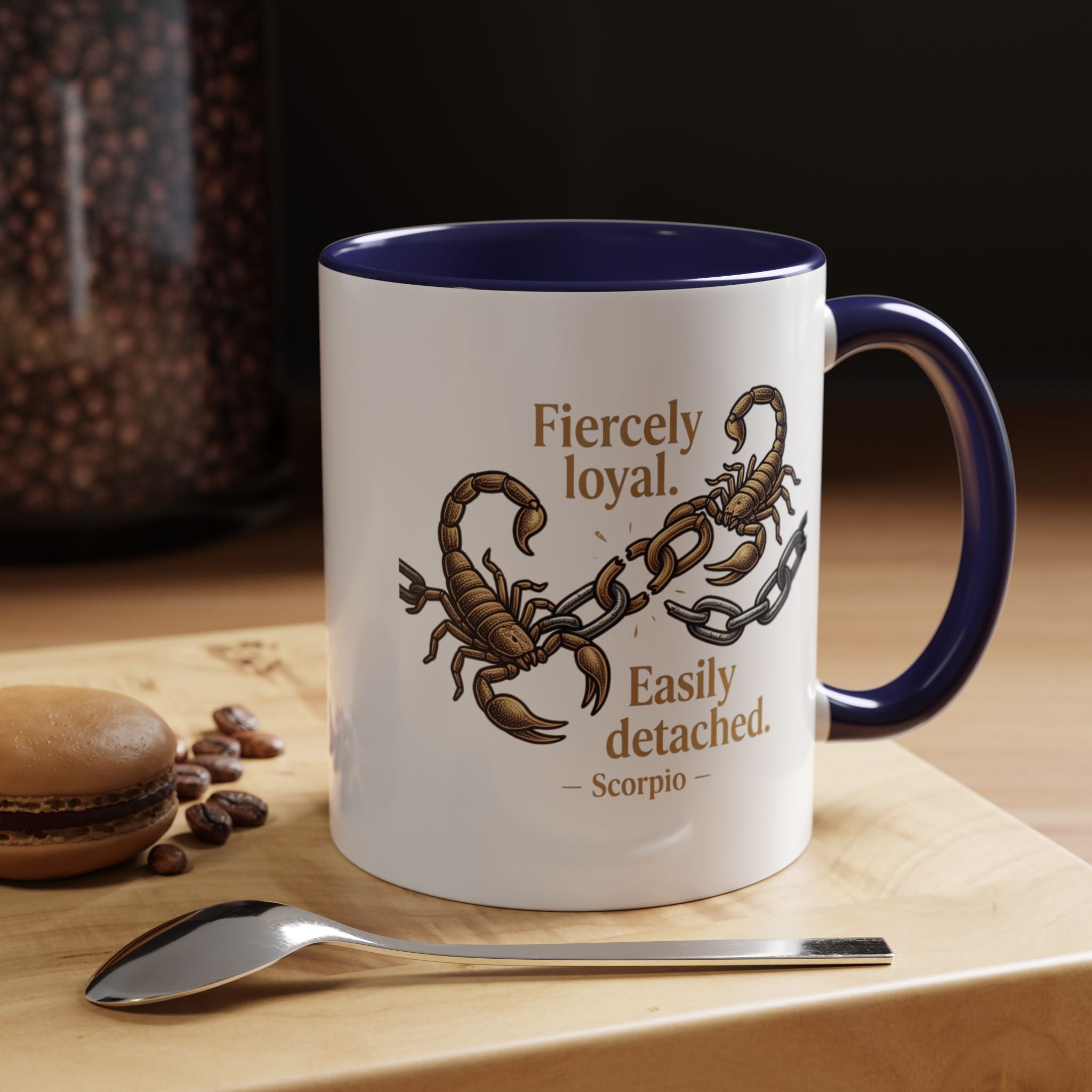 Scorpii Coffee Mug — "Fiercely Loyal, Easily Detached" Accent Mug