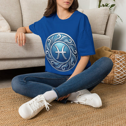 Pisces Zodiac T-Shirt – Blue Water Sign Astrology Tee