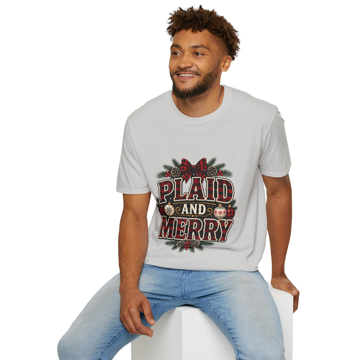 Plaid and Merry Christmas T-Shirt