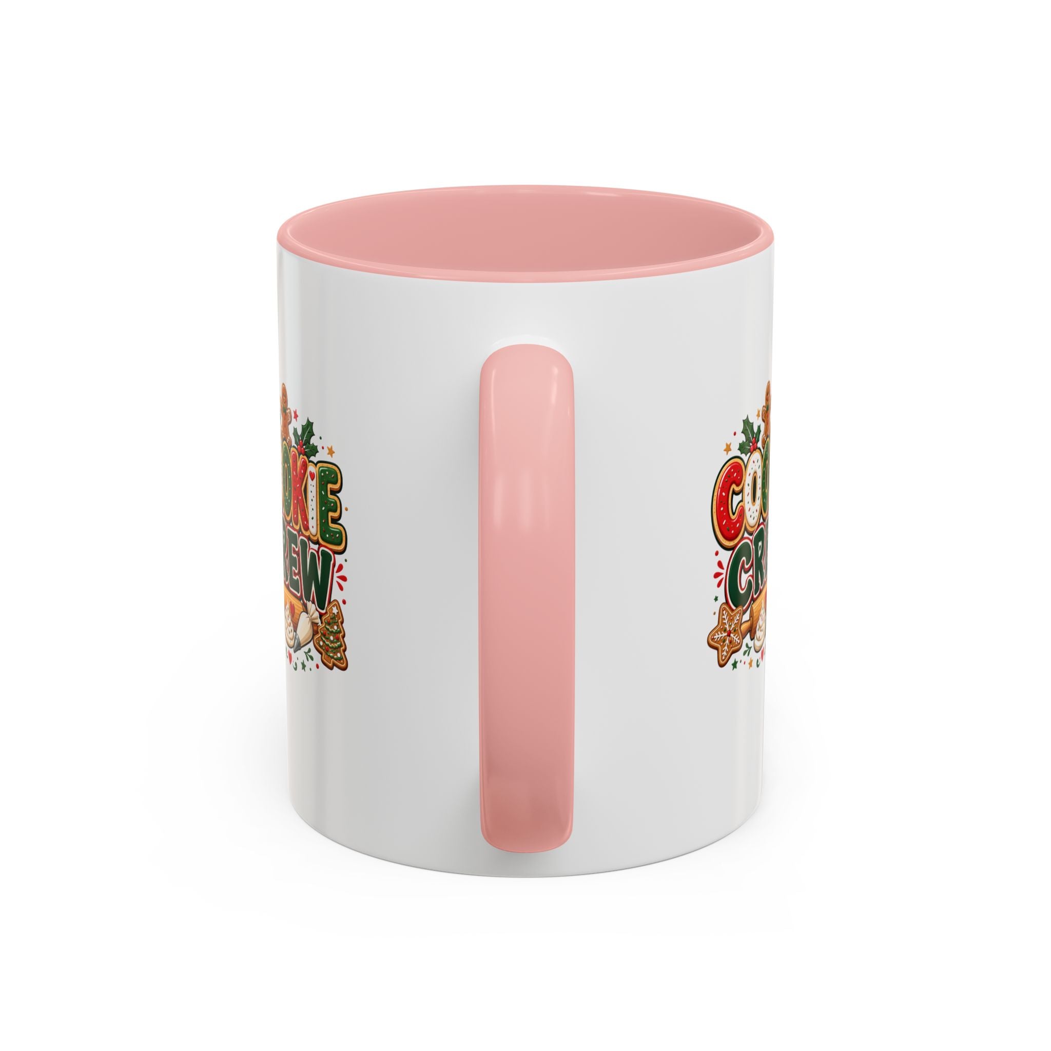 Cookie Crew Accent Coffee Mug — Holiday Gingerbread Christmas Coffee Cup