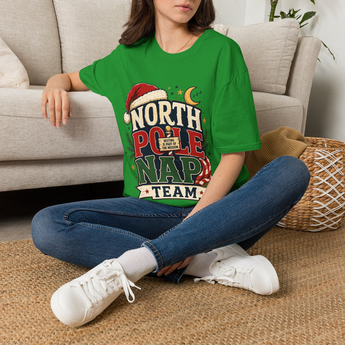 North Pole Nap Team T-Shirt — Funny Christmas Sleepy Holiday Tee