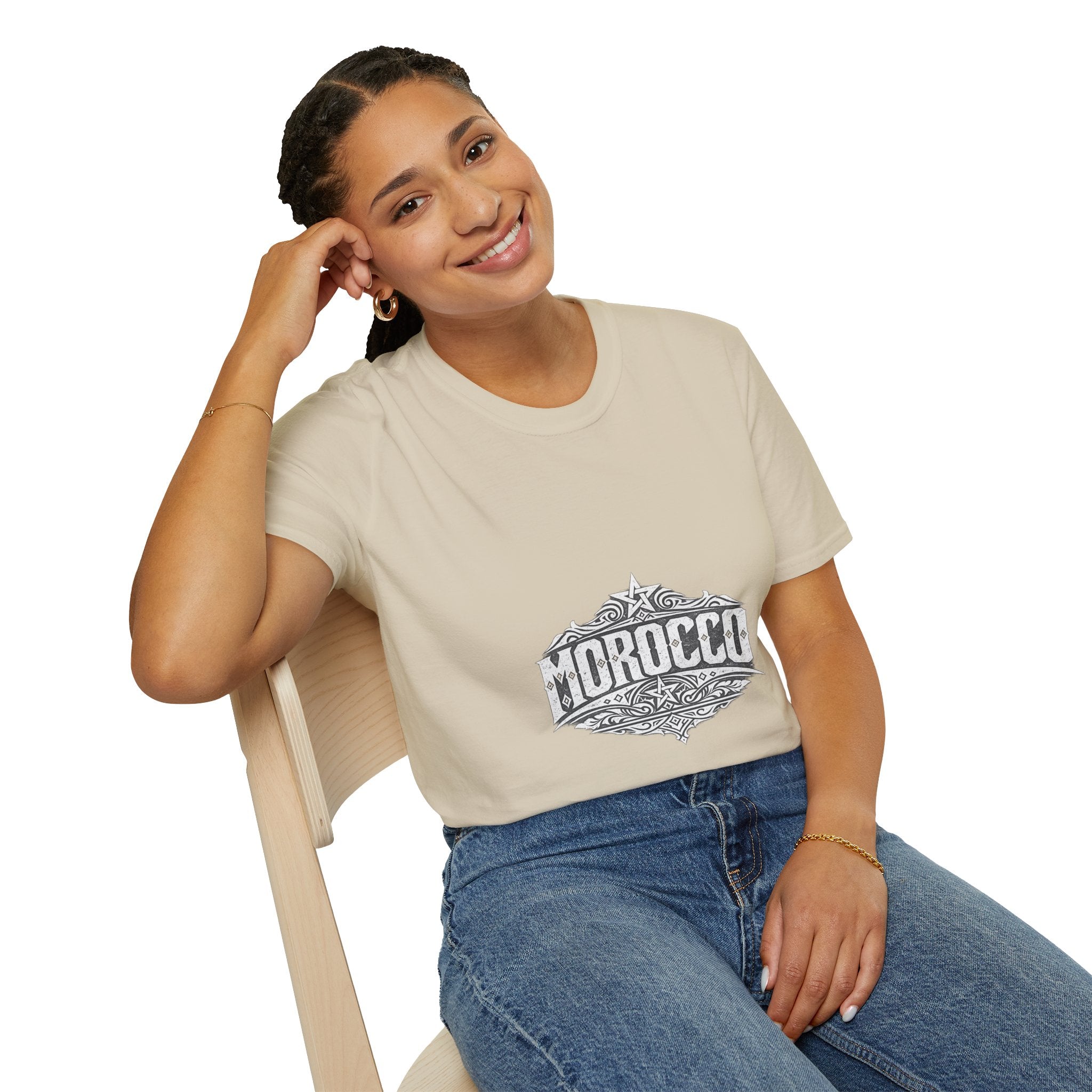 Morocco Vintage Graphic T-Shirt — Travel Tee with Ornamental Crest