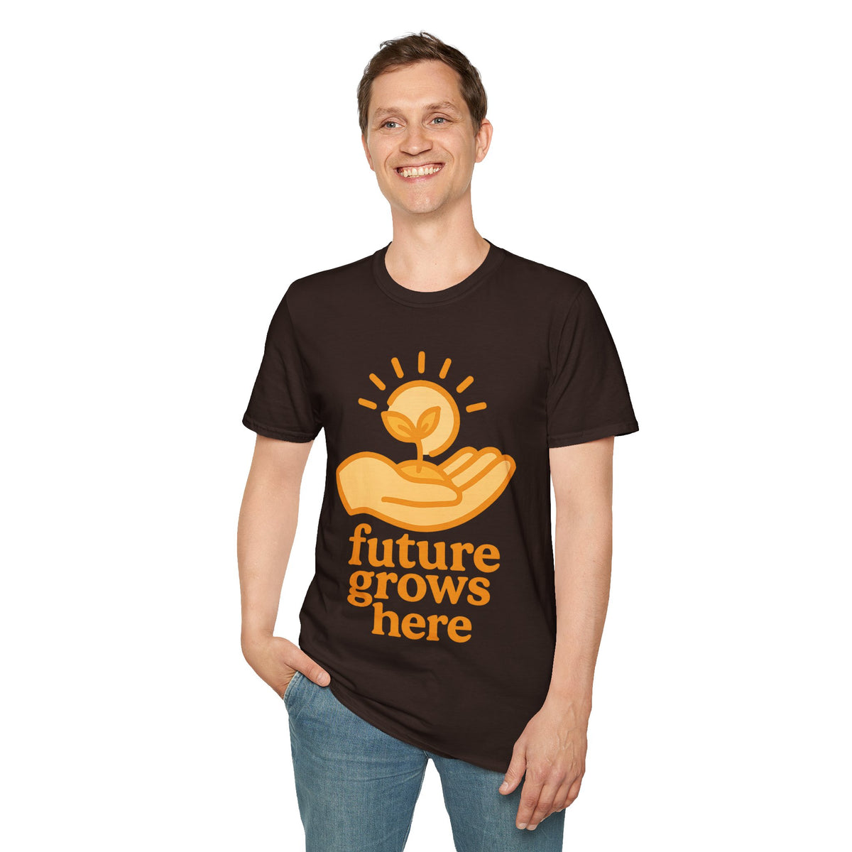 T-Shirt — "Future Grows Here" Sunseed Graphic - Trending Now - September 2026