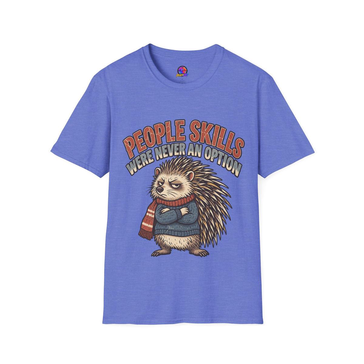People Skills Were Never An Option T-Shirt — Funny Introvert Porcupine Graphic Tee