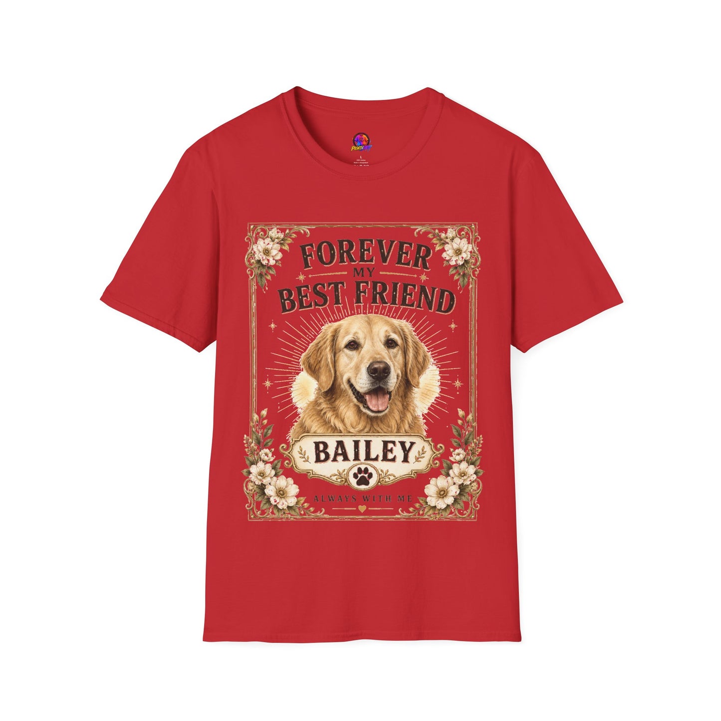 Forever My Best Friend Dog T-Shirt — Personalized Golden Retriever Tribute