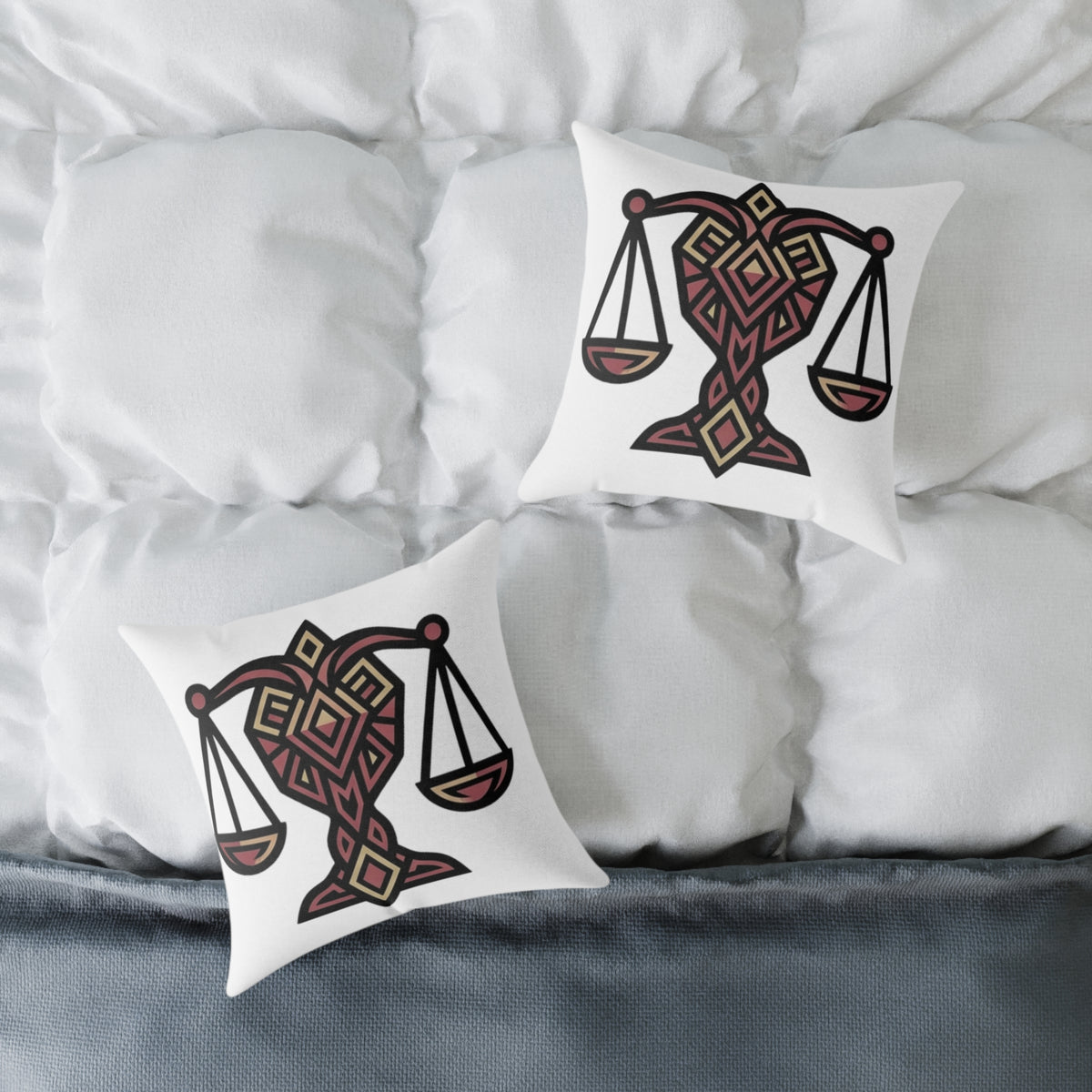 Libra Zodiac Balance Pillow Square Poly Canvas Pillow
