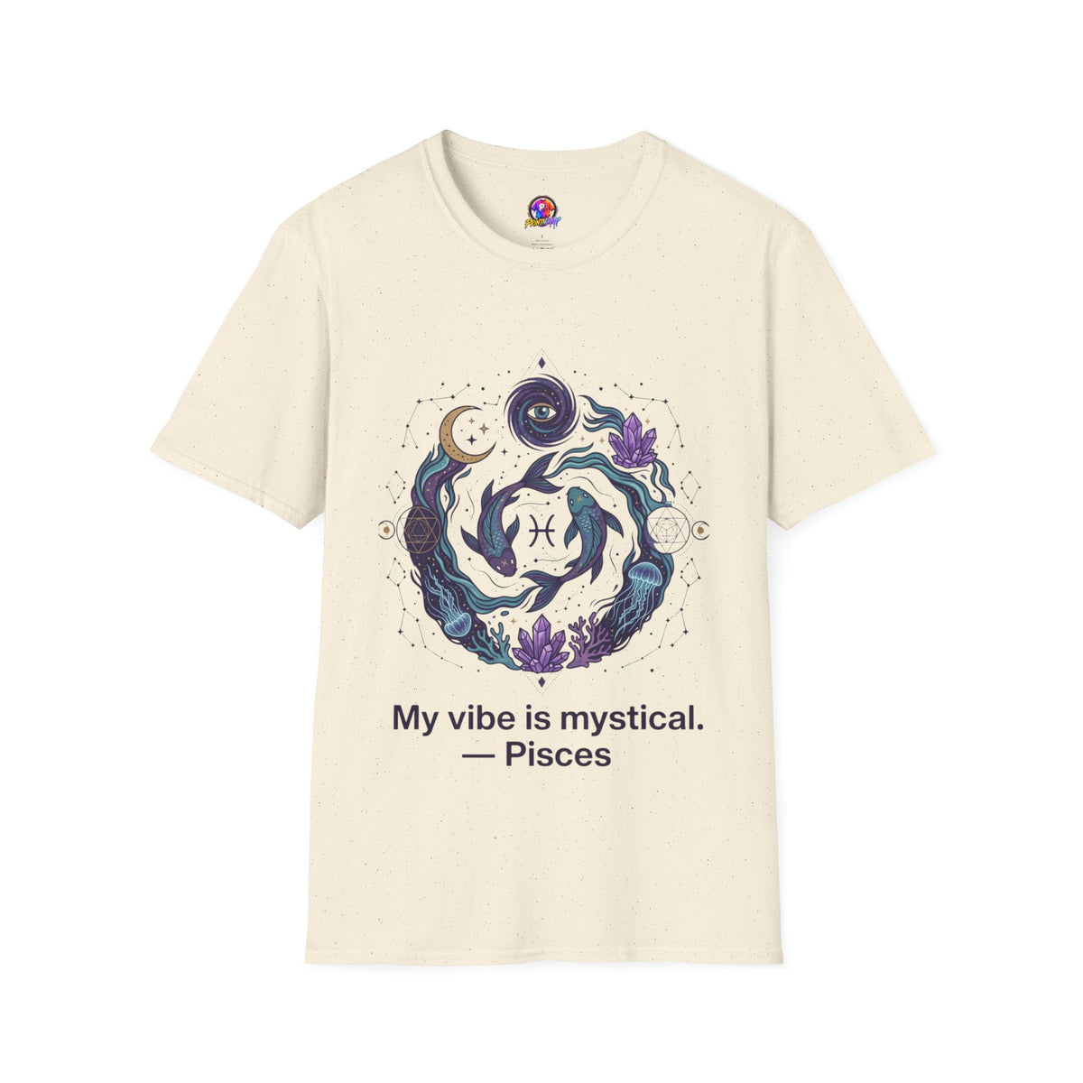Pisces Mystic Vibes T-Shirt — Astrology Zodiac Tee with 'My vibe is mystical'