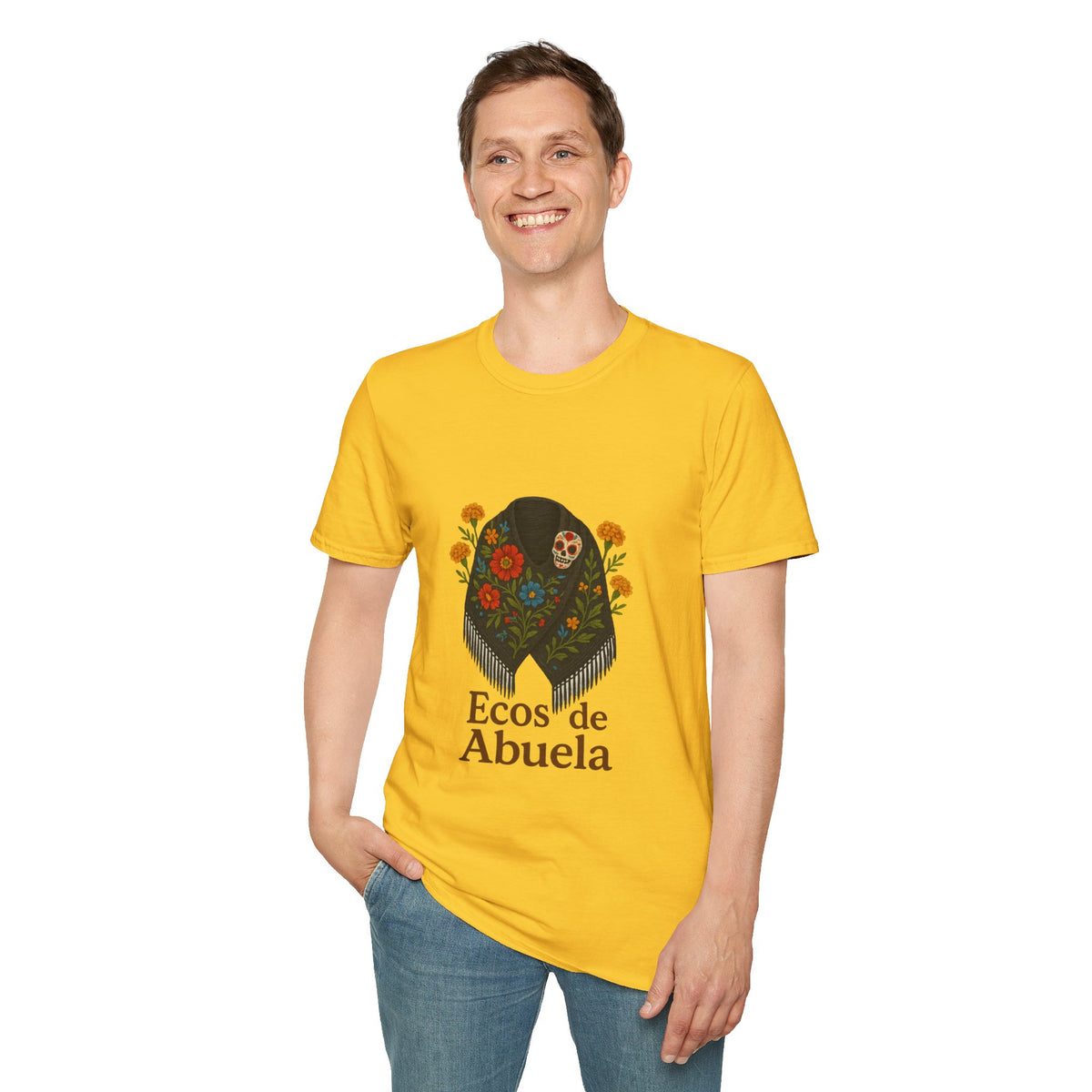 'Ecos de Abuela' Floral Graphic T-Shirt — Spanish Grandma Gift - Trending Now - October 2026