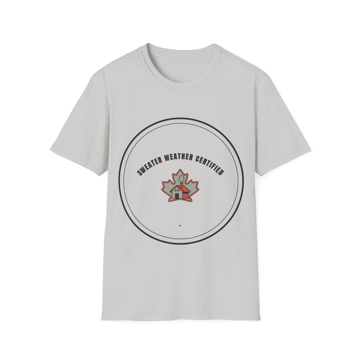 Sweater Weather Certified T-Shirt — Cozy Fall Maple Badge Tee - Trending Now - September 2026