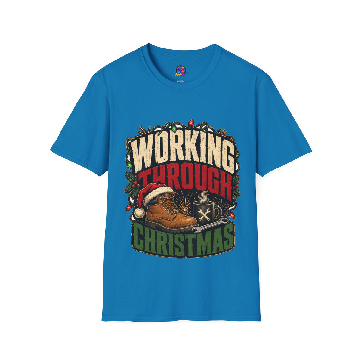 Working Through Christmas T-Shirt — Funny Holiday Nurse/Worker Gift