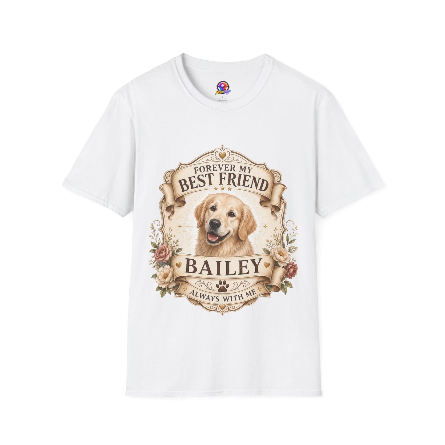 Forever My Best Friend Golden Retriever T-Shirt — Personalized Pet Memorial Tee