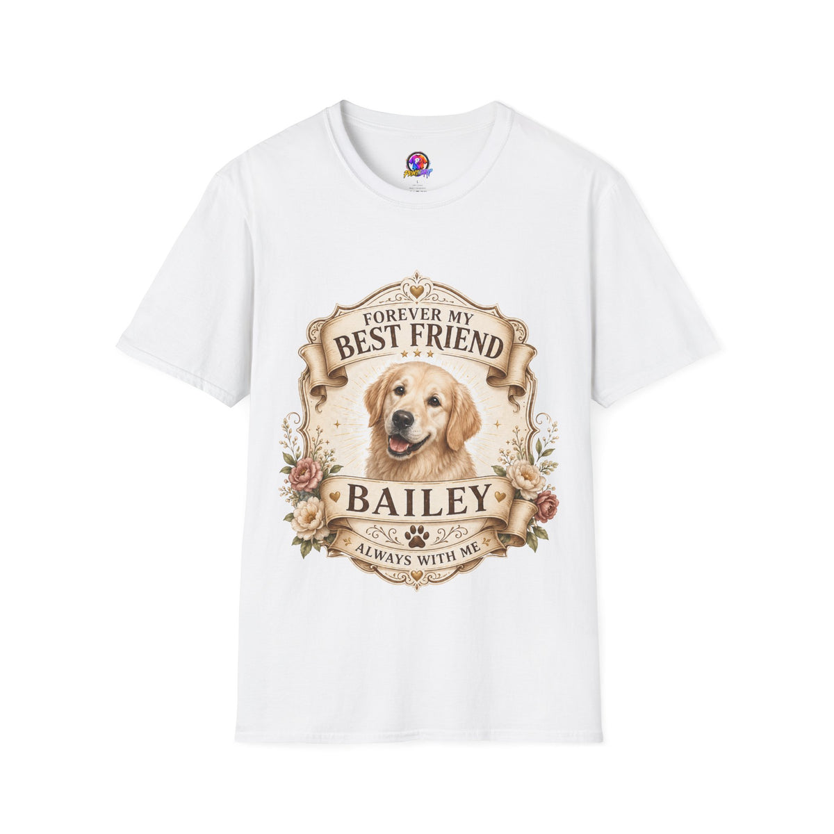 Forever My Best Friend Golden Retriever T-Shirt — Personalized Pet Memorial Tee