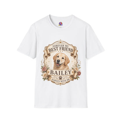 Forever My Best Friend Golden Retriever T-Shirt — Personalized Pet Memorial Tee