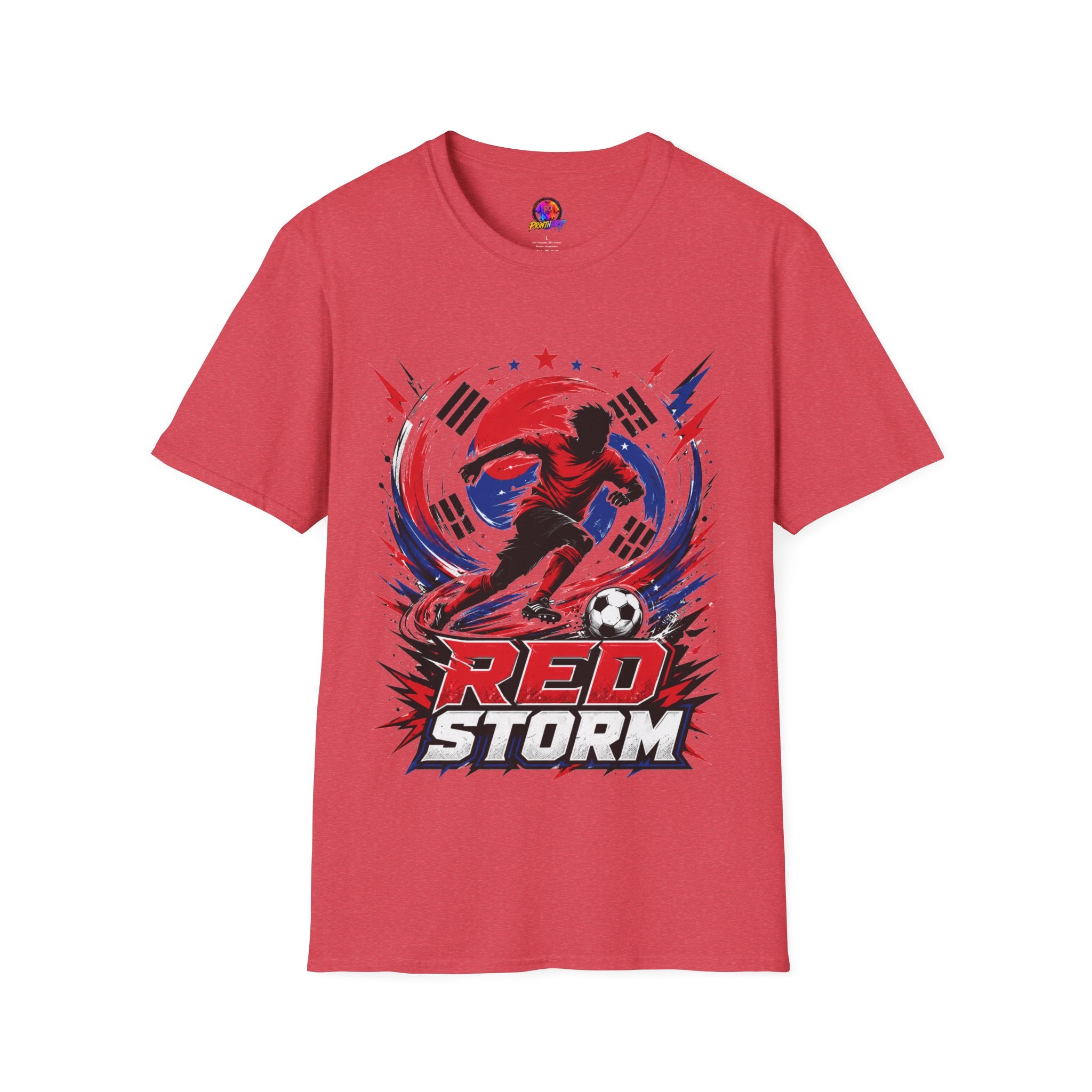 South Korea Red Storm Soccer T-Shirt — Dynamic Player Graphic Tee