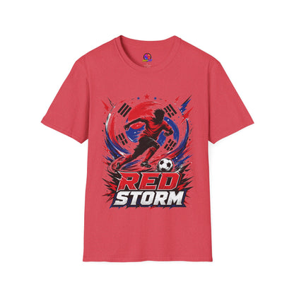 South Korea Red Storm Soccer T-Shirt — Dynamic Player Graphic Tee