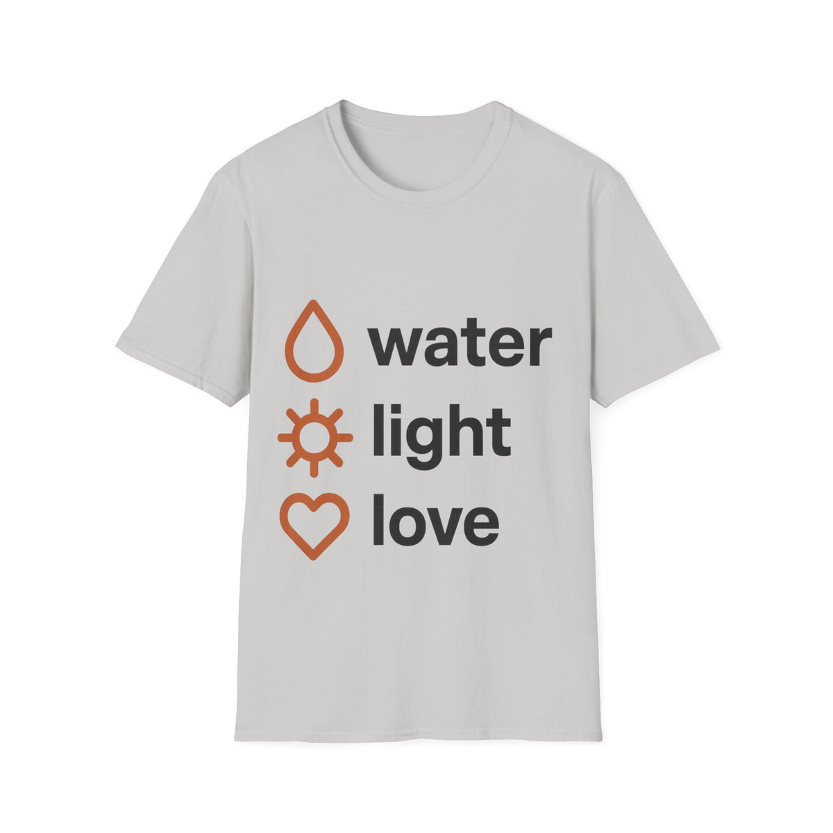 Minimalist Water Light Love Self Care Graphic Tee - Trending Now - September 2026
