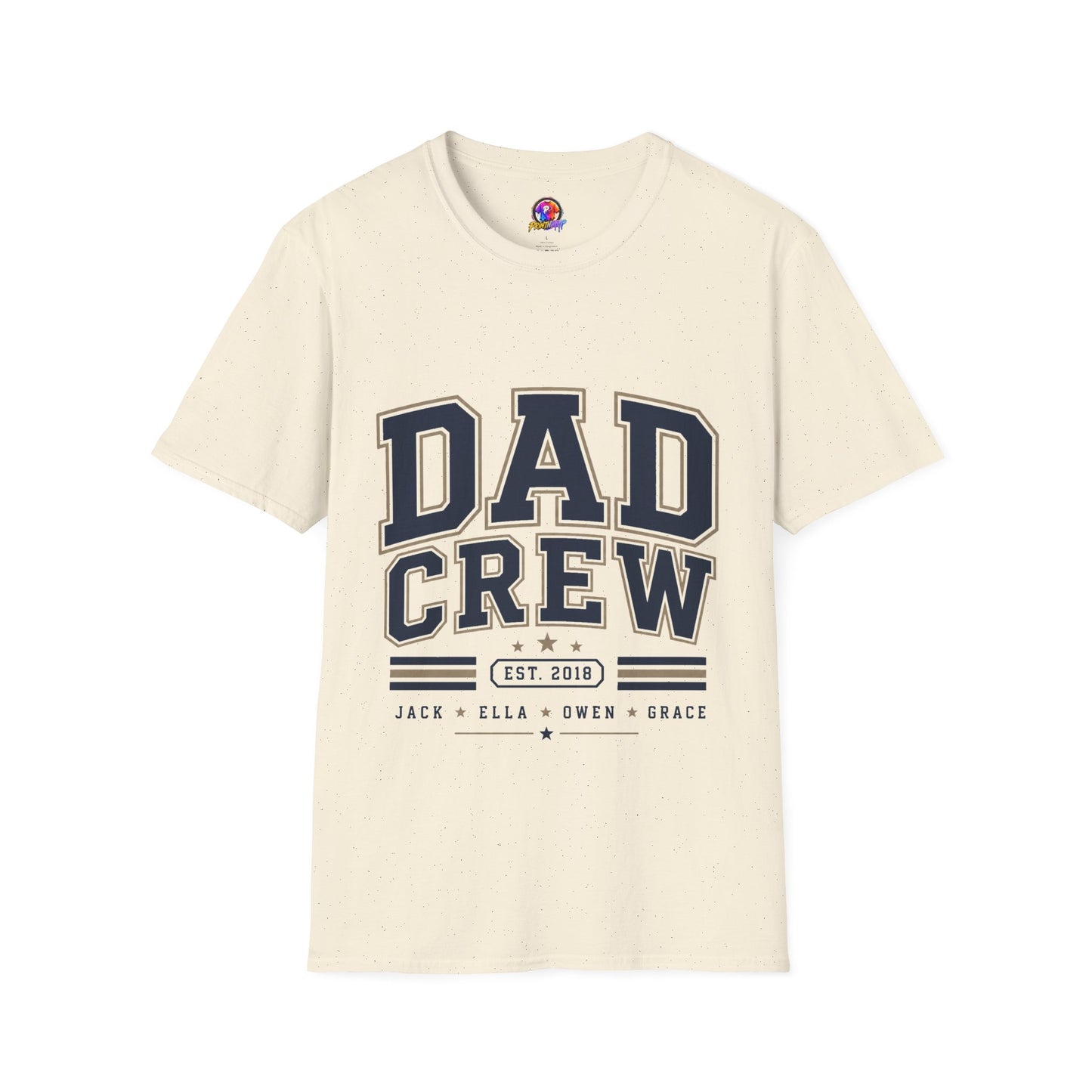Dad Crew T-Shirt — Vintage Collegiate "DAD CREW" Father's Day Tee