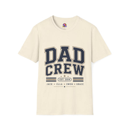 Dad Crew T-Shirt — Vintage Collegiate "DAD CREW" Father's Day Tee