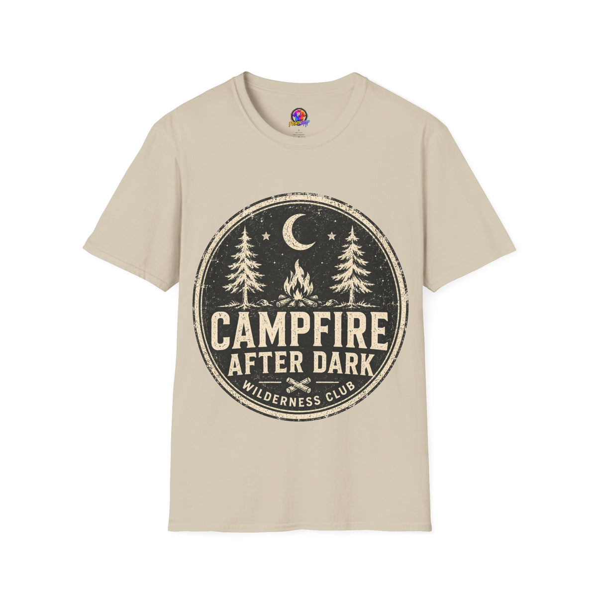 Campfire After Dark Tee — Vintage Wilderness Camping T-Shirt