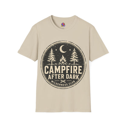 Campfire After Dark Tee — Vintage Wilderness Camping T-Shirt