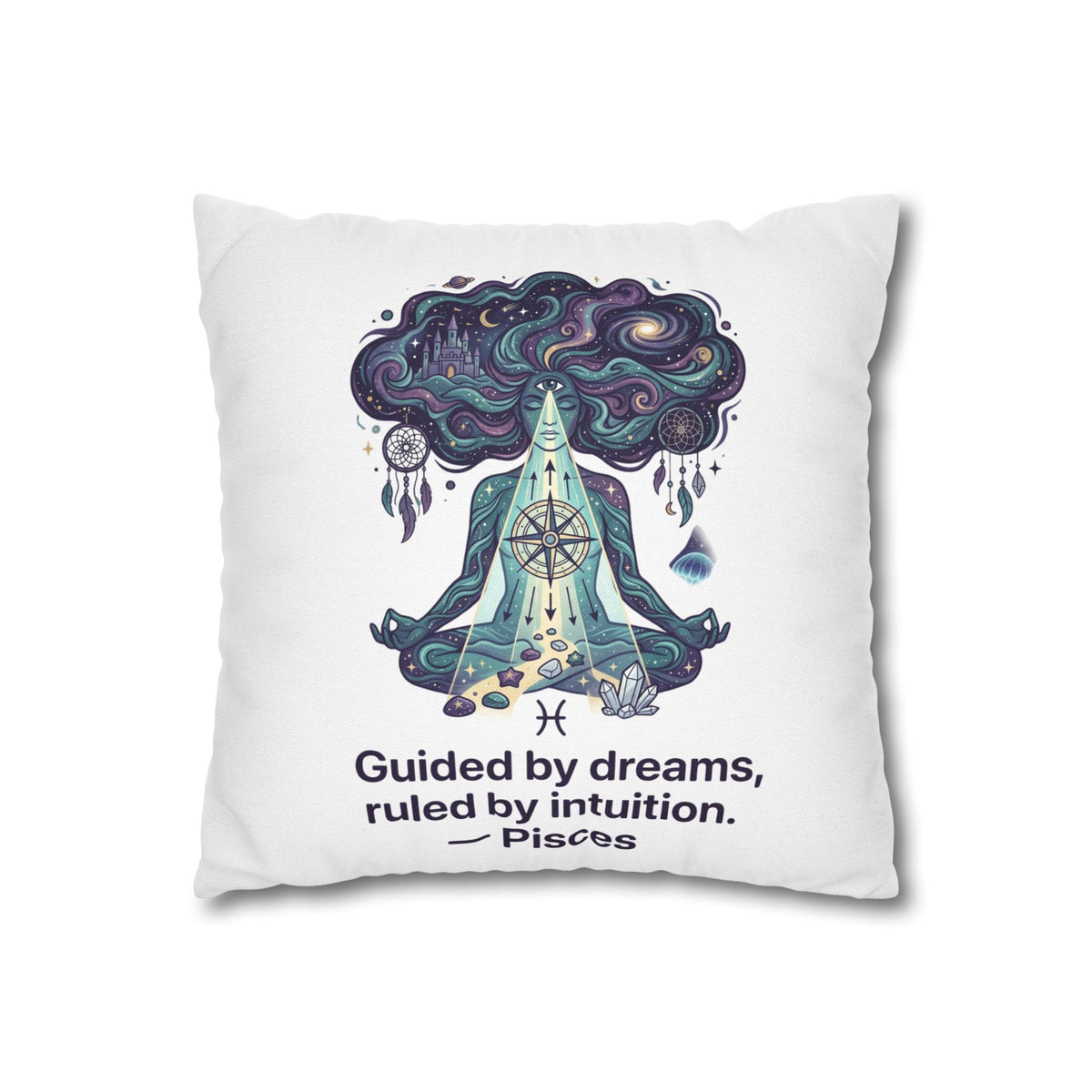 Pisces Meditation Pillowcase — "Guided by dreams, ruled by intuition"