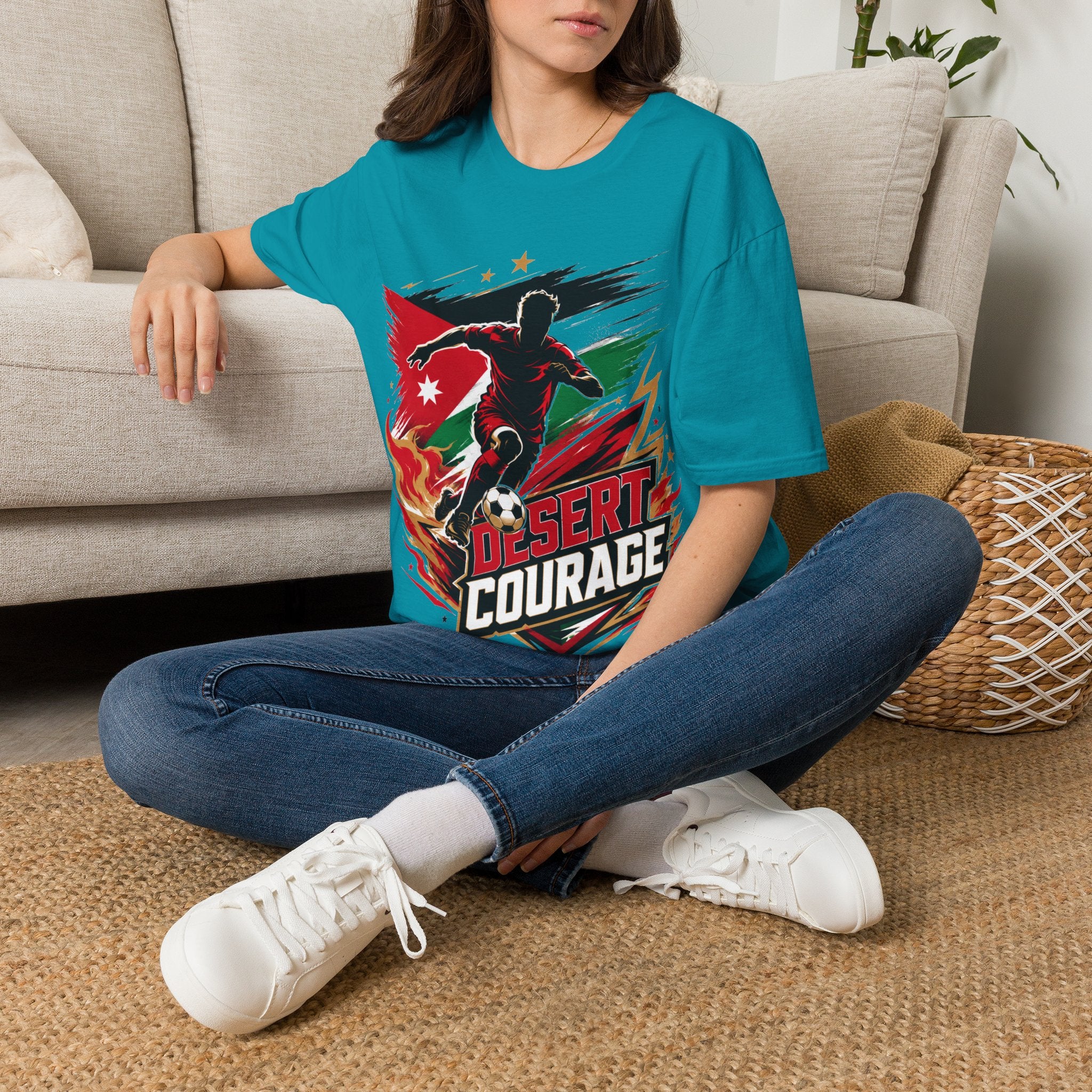 Jordan Soccer T‑Shirt — Desert Courage Flag Design