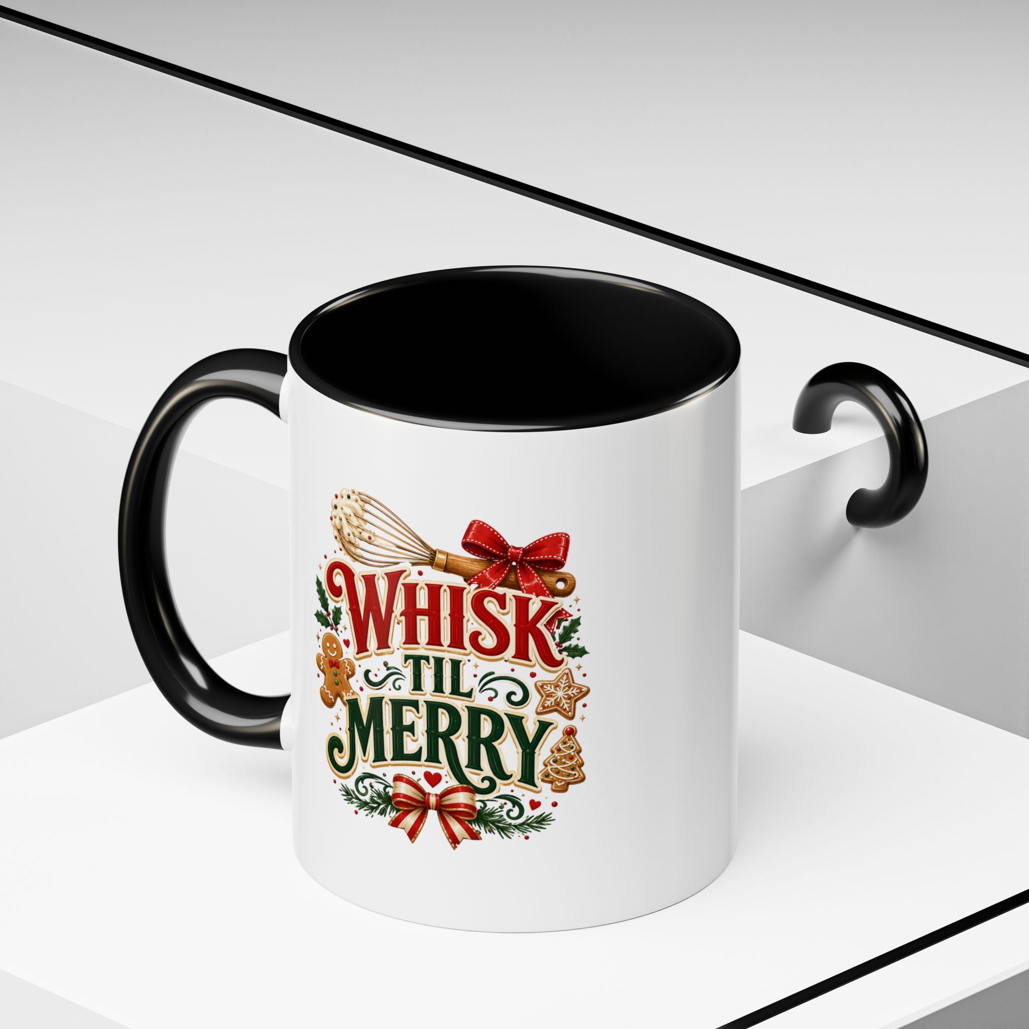 Whisk 'Til Merry Coffee Mug — Holiday Baking Kitchen Mug