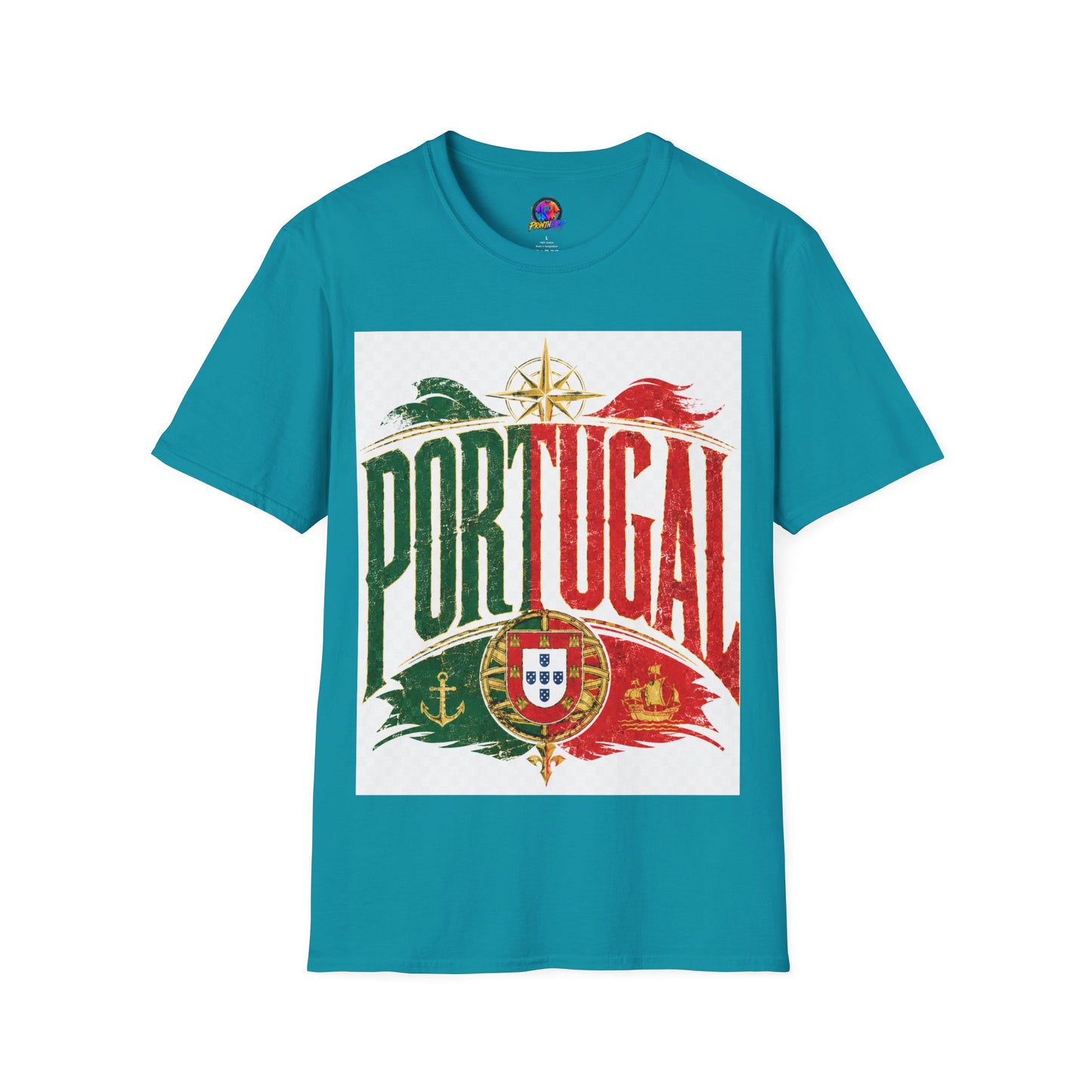 Portugal Vintage Compass T-Shirt — Retro Portuguese Flag Travel Tee