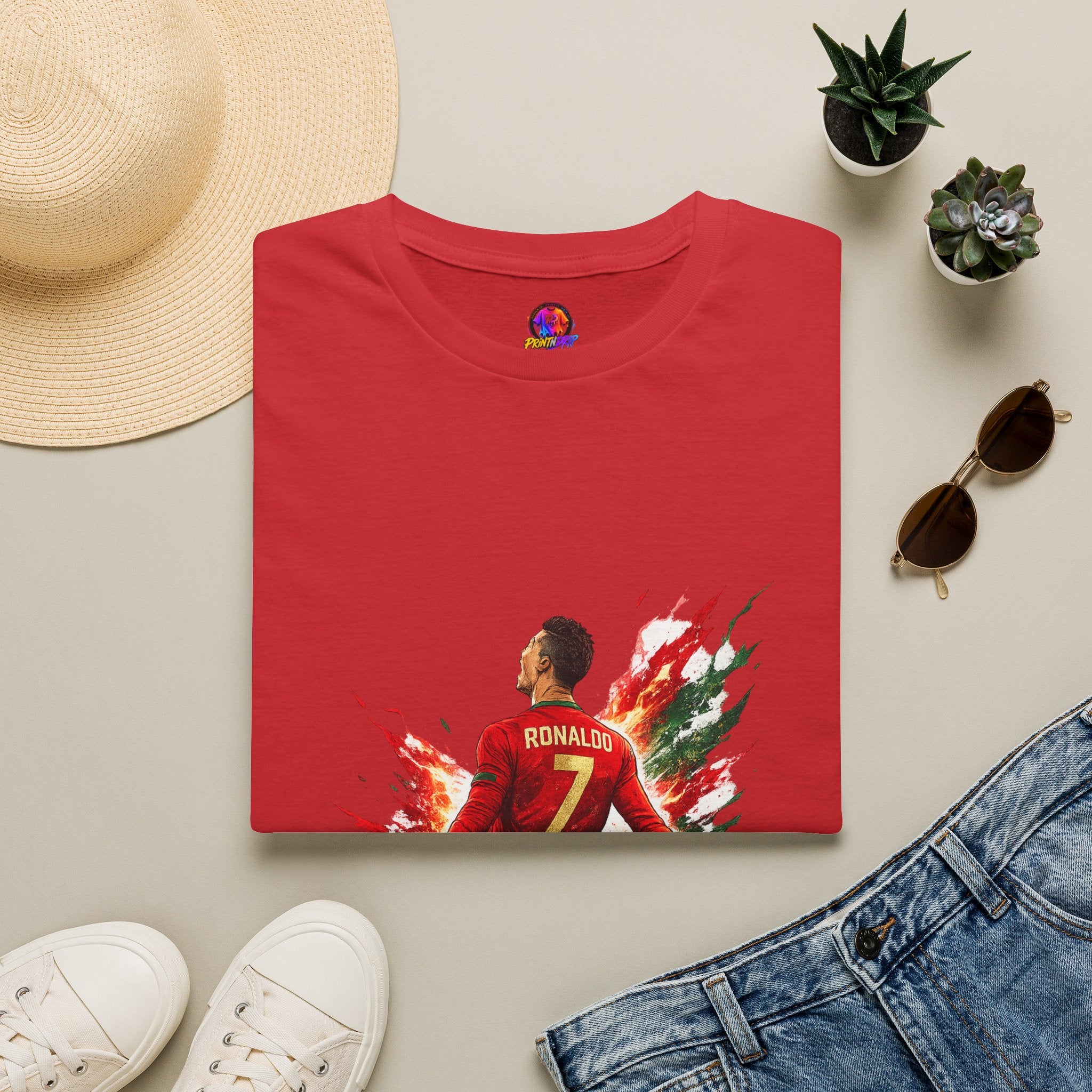 Portugal Soccer Player #7 Graphic T‑Shirt — Dynamic Portugal Fan Tee
