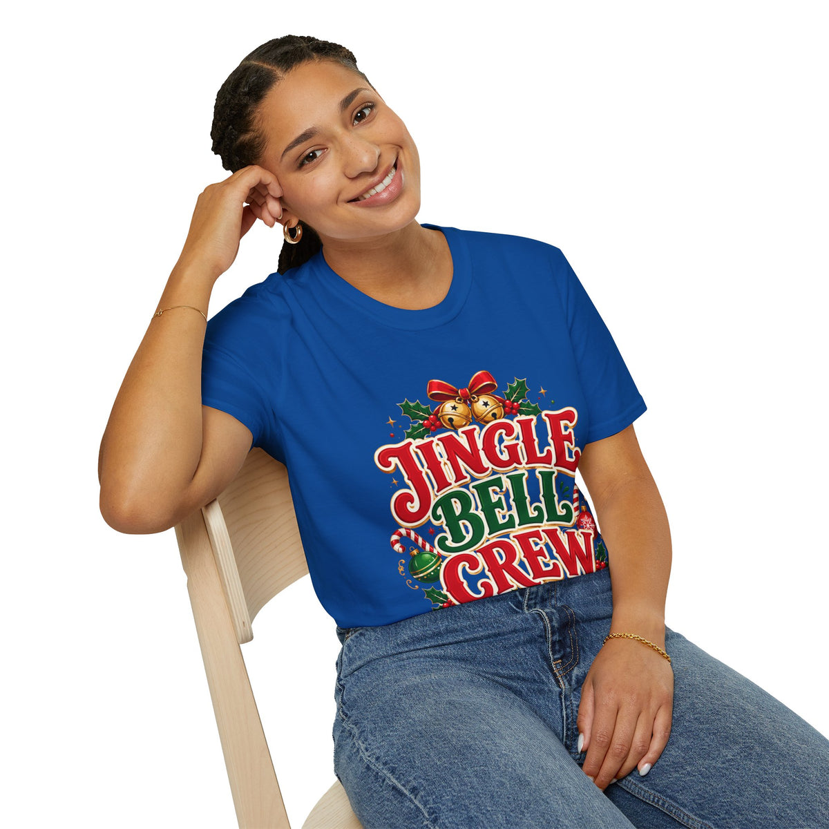 Jingle Bell Crew T-Shirt — Festive Christmas Holiday Tee