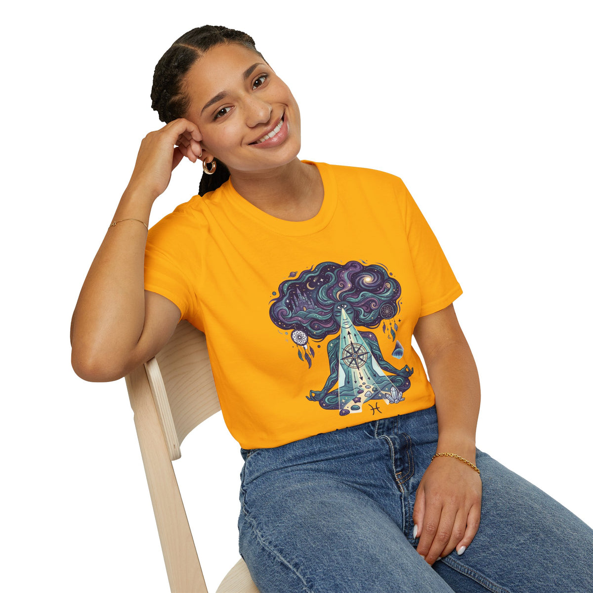 Pisces Zodiac Meditative Pisces T‑Shirt — 'Guided by dreams, ruled by intuition' Zodiac Tee