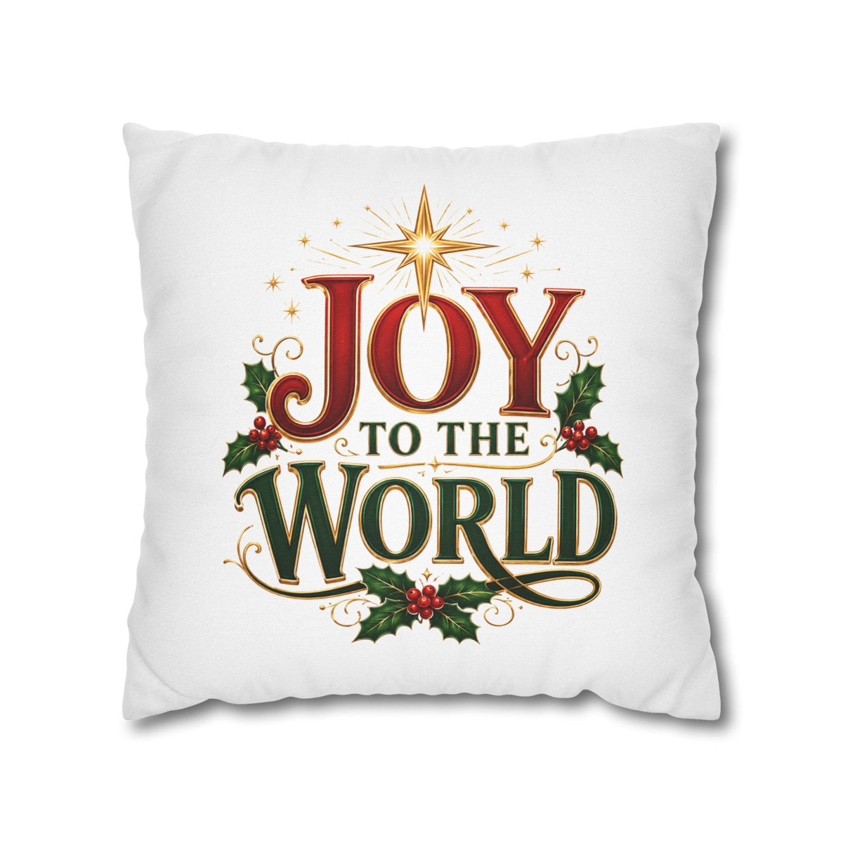 Christmas Pillowcase Joy to the World Christmas Pillowcase