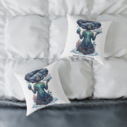 Pisces Zodiac Head In The Clouds Square Poly Canvas Pillow