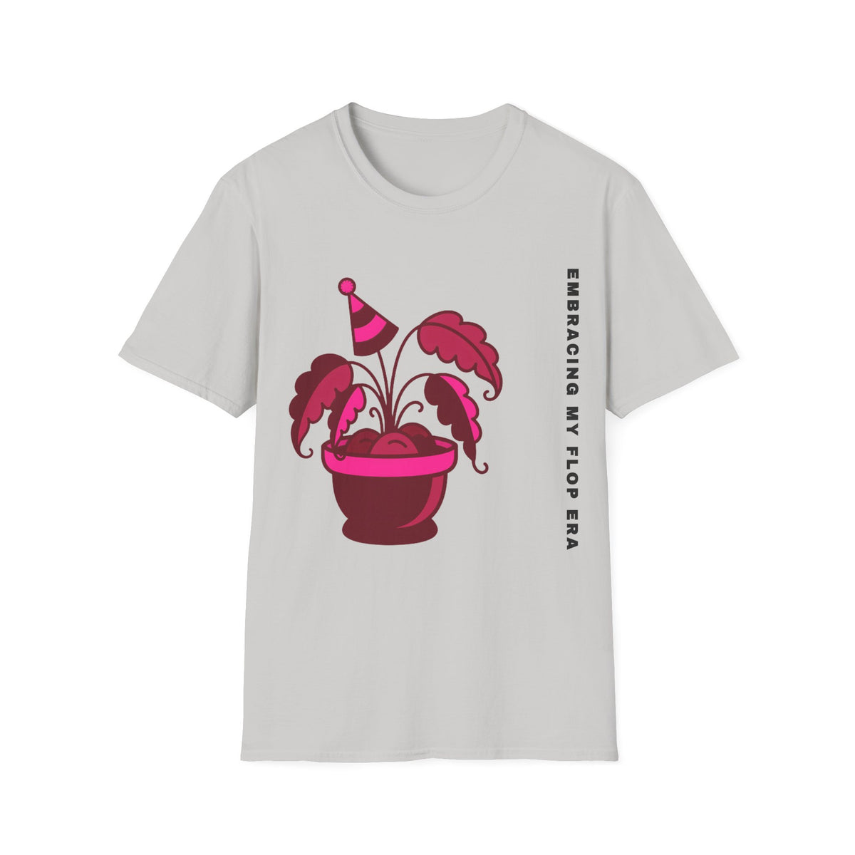 Plant Party T-Shirt — "Embracing" Pink Potted Plant Graphic - Trending Now - September 2026
