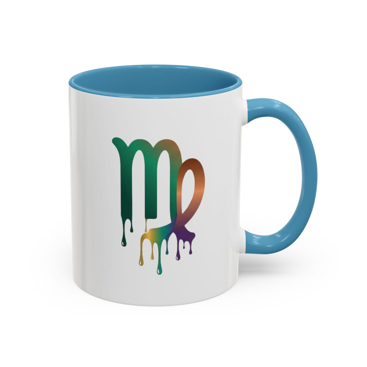 Virgo Zodiac Virgo Drip Accent Coffee Mug — Colorful Zodiac Astrology Gift