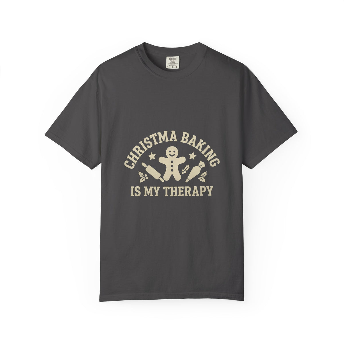 Christmas Baking T-Shirt — "Christmas Baking Is My Therapy" Gingerbread Holiday Tee- Trending Now - October 2026
