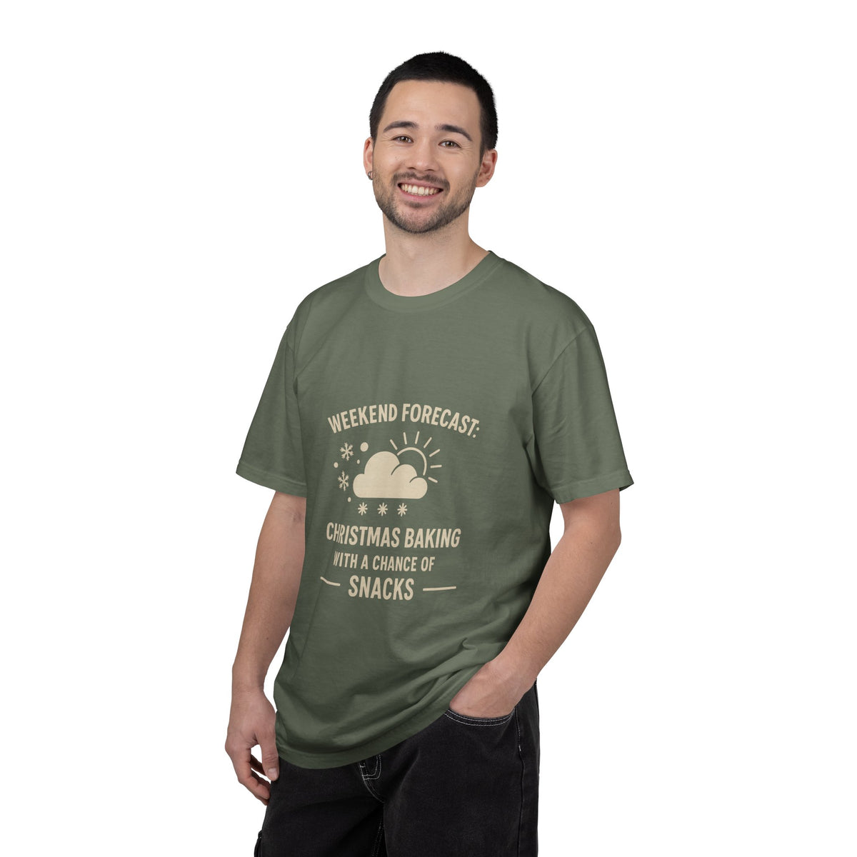 Christmas Baking T-Shirt — "Weekend Forecast: Christmas Baking with a Chance of Snacks"- Trending Now - October 2026