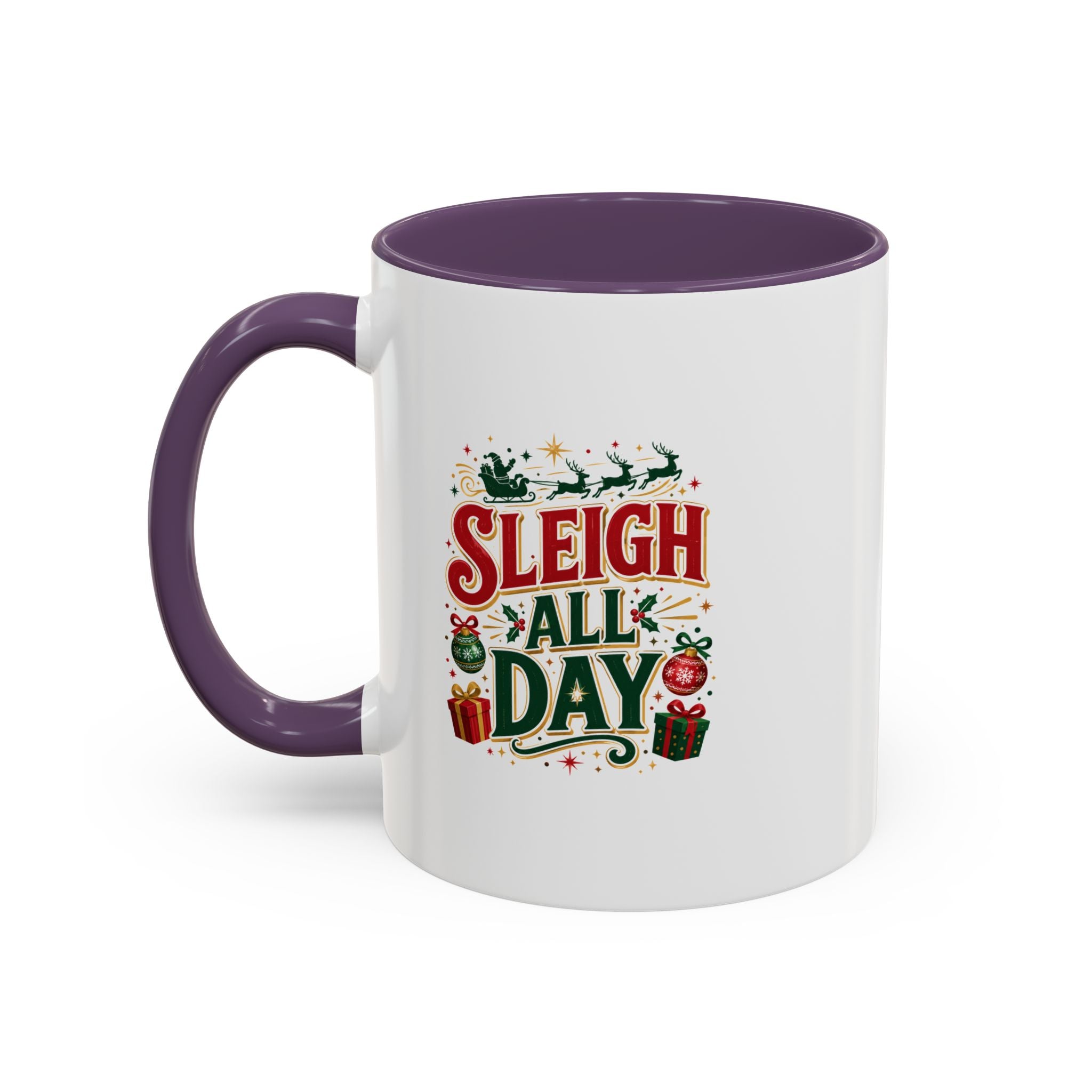Sleigh All Day Accent Coffee Mug – Holiday Christmas Gift