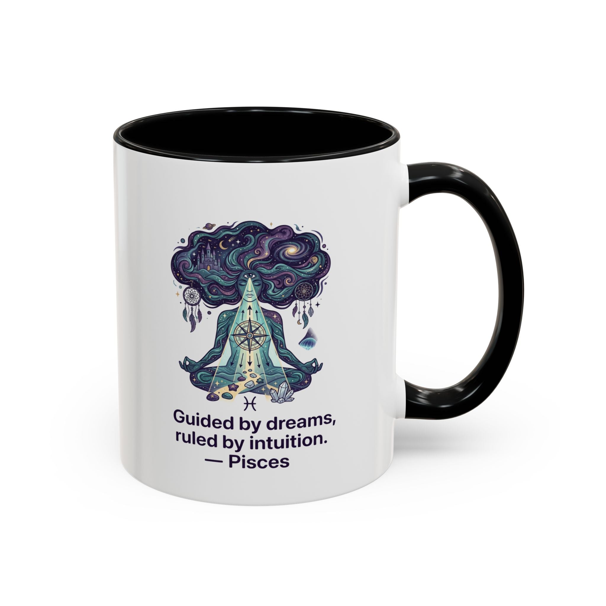 Pisces Zodiac Coffee Mug — "Guided by dreams, ruled by intuition" Accent Mug