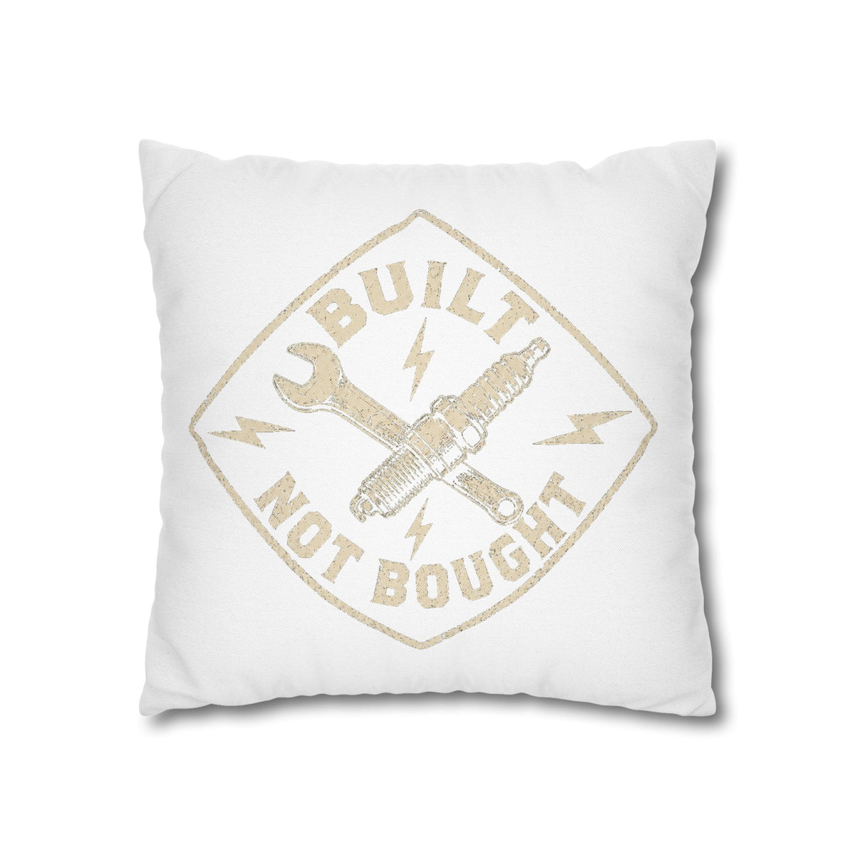 Built Not Bought Decorative Pillowcase Milo Bailey Dog Dad Mom — Mechanic & Auto Enthusiast Throw Pillow Cover