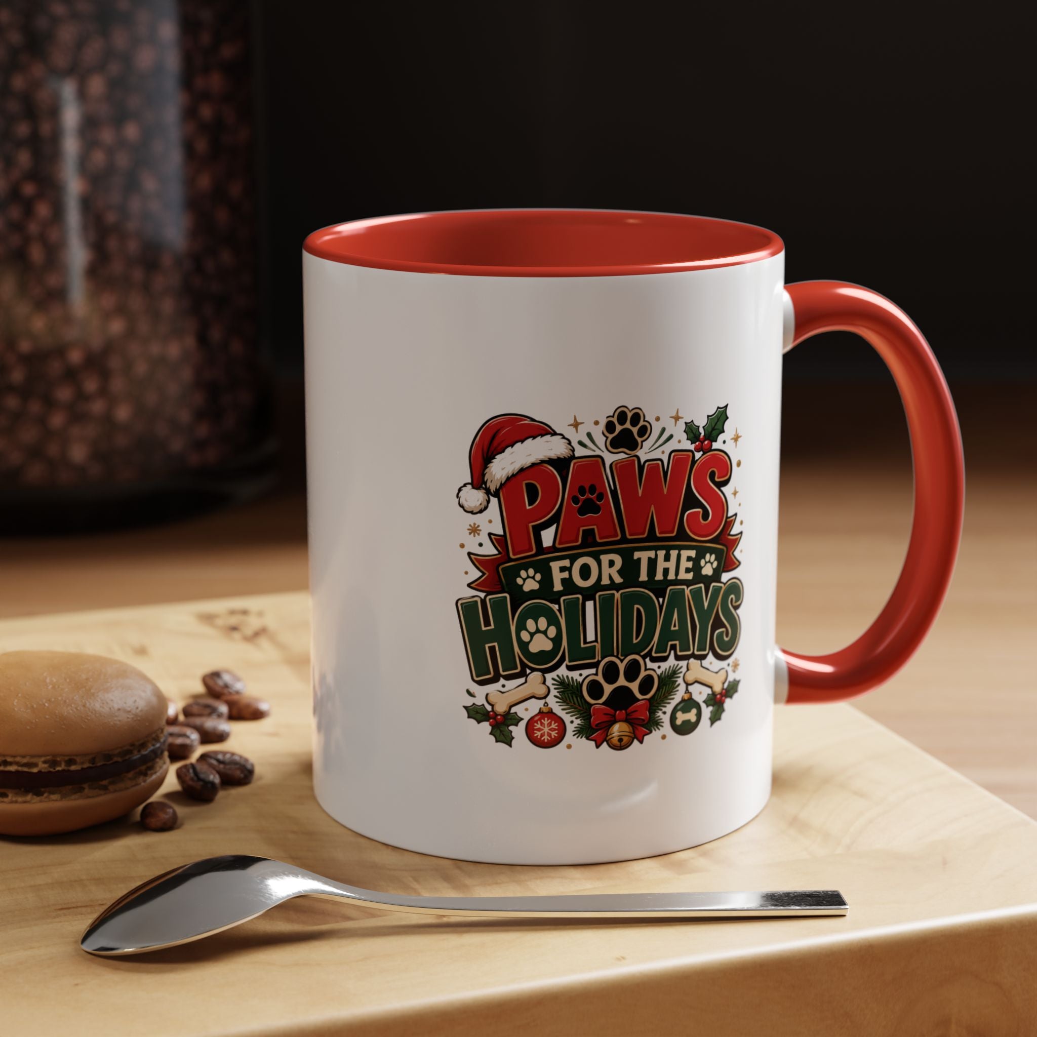 Paws for the Holidays Coffee Mug - Festive Pet Lover Accent Mug