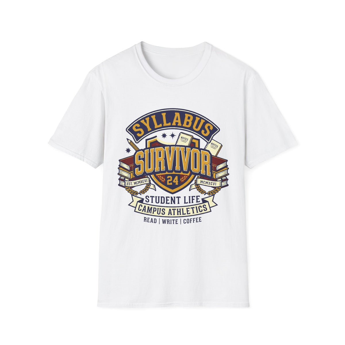 Syllabus Survivor T‑Shirt — College Student Graduation & Back-to-School Tee - Trending Now - August 2026