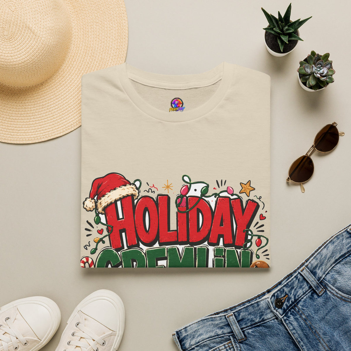 Holiday Gremlin Mode T-Shirt — Christmas Cute Festive Graphic Tee