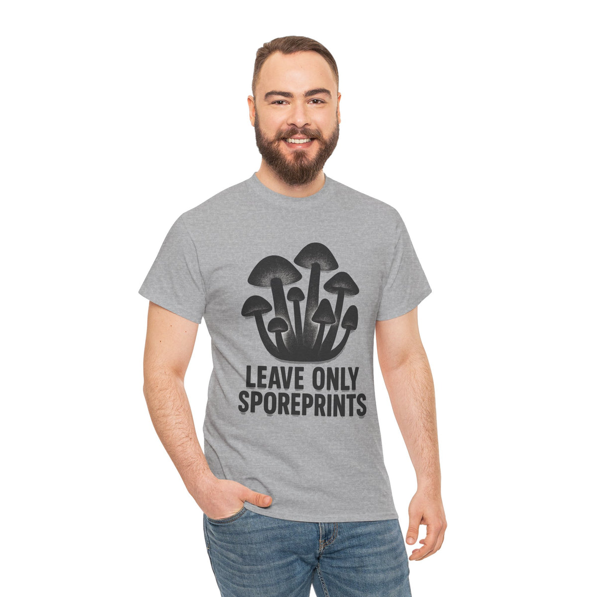 Mushroom Tee — "Leave Only Sporeprints" Eco Nature Graphic Shirt - Trending Now - August 2026