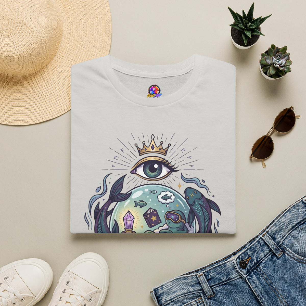 Pisces Dreamworld T-Shirt — "Living in My Own Dreamworld" Mystic Zodiac Tee