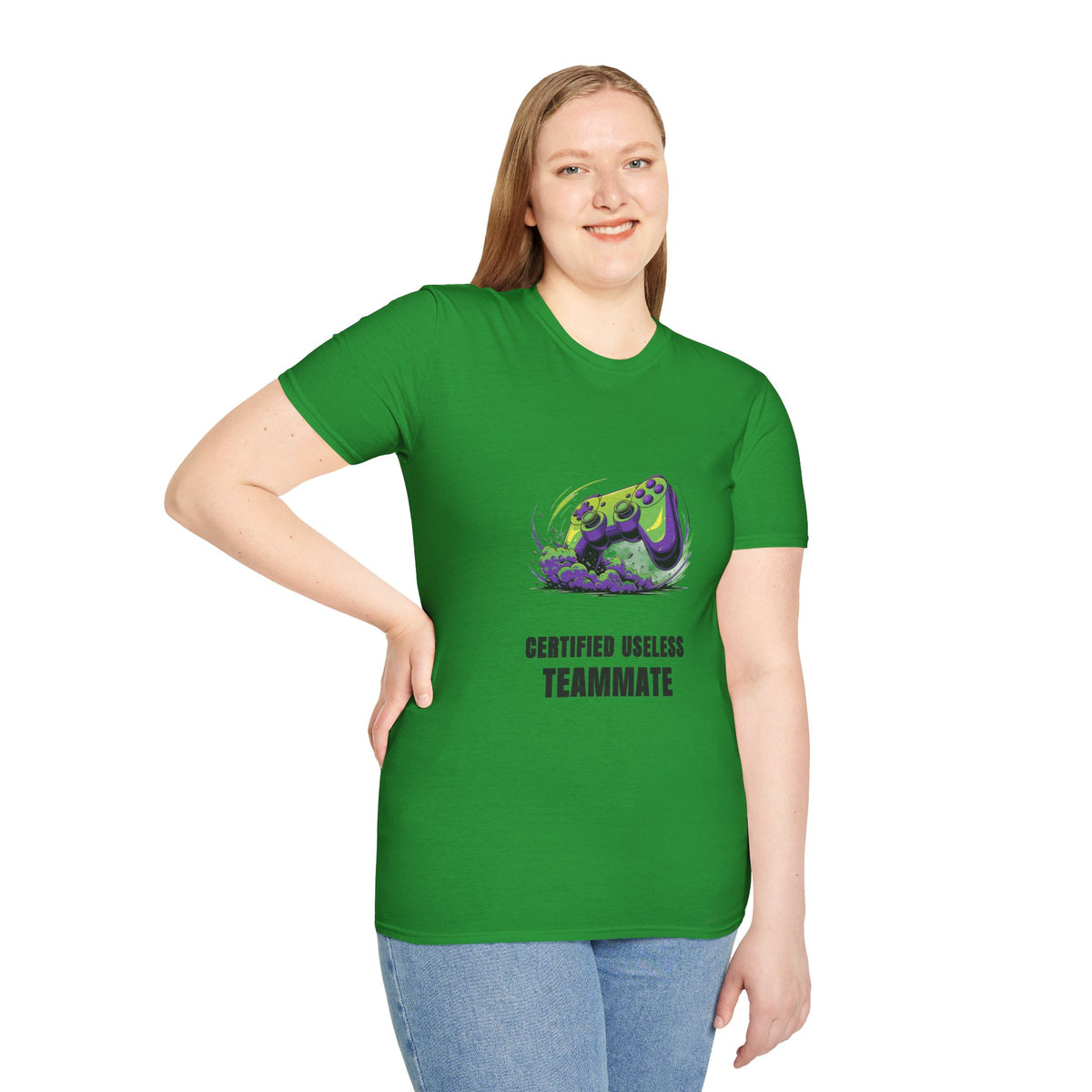 Gaming T-Shirt — "Certified Useless Teammate" Controller Graphic - Trending Now - August 2026