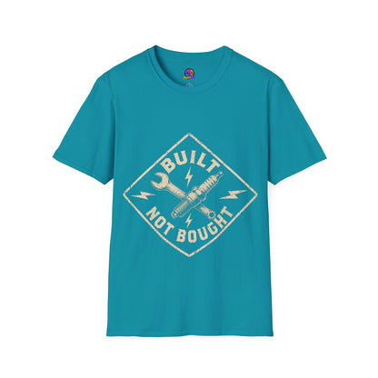 Built Not Bought T-Shirt — Vintage Mechanic Auto Repair Tee